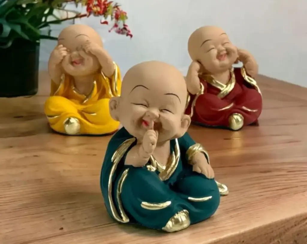 Trío de Budas Bebé "Armonía y Conciencia"